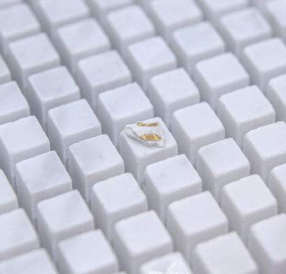 SKJÆR - øredobber hvit