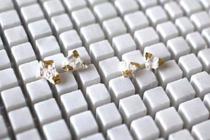 SKJÆR - øredobber hvit