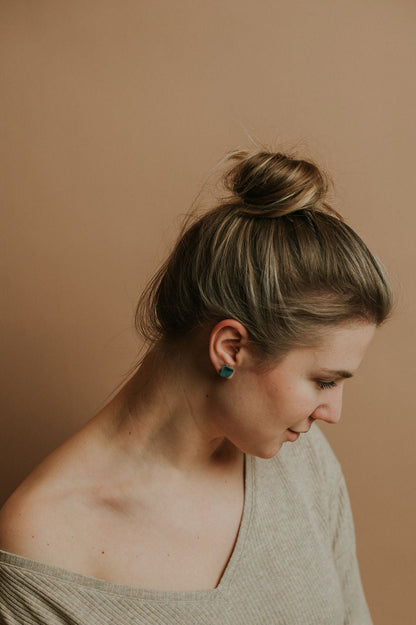 SKAVL - øredobber sjøgrønn