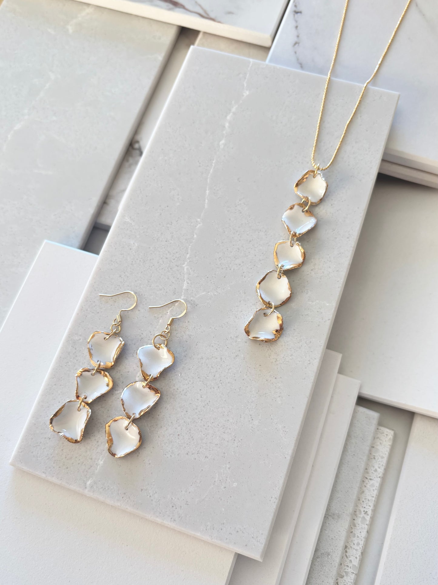 UVÆR - smykkesett frost - hvit